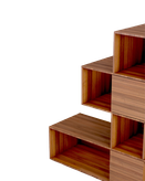 کتابخانه قهوه ای ام دی اف با روکش ضدخش مدل L.004