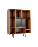 کتابخانه طوسی قهوه ای ام دی اف با کیفیت عالی مدل L.005