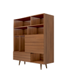 کتابخانه ام دی اف قهوه ای با روکش ضدخش مدل L.006