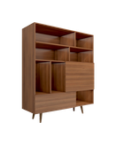 کتابخانه ام دی اف قهوه ای با روکش ضدخش مدل L.006