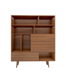 کتابخانه ام دی اف قهوه ای با روکش ضدخش مدل L.006