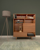 کتابخانه ام دی اف قهوه ای با روکش ضدخش مدل L.006