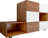 کتابخانه سفید قهوه ای ام دی اف با روکش ضدخش مدلL.007