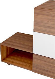 کتابخانه سفید قهوه ای ام دی اف با روکش ضدخش مدلL.007