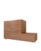 کتابخانه سفید قهوه ای ام دی اف با روکش ضدخش مدلL.007