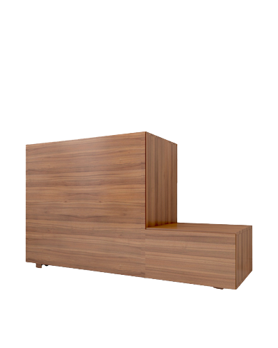 کتابخانه سفید قهوه ای ام دی اف با روکش ضدخش مدلL.007