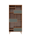 کتابخانه ام دی اف طوسی قهوه ای با روکش ضد خش مدل L.008