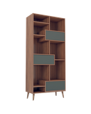 کتابخانه ام دی اف طوسی قهوه ای با روکش ضد خش مدل L.008