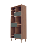 کتابخانه ام دی اف طوسی قهوه ای با روکش ضد خش مدل L.008