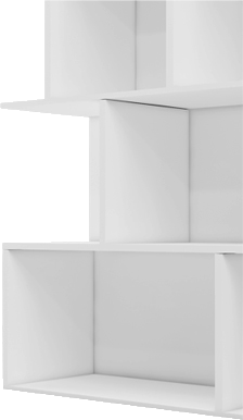 کتابخانه ام دی اف سفید دارای چهار طبقه مدل L.0013