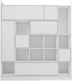 کتابخانه ام دی اف مینیمال لولا استیل مدل L.0014