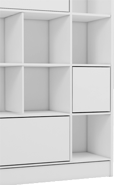 کتابخانه ام دی اف مینیمال لولا استیل مدل L.0014