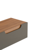 شلف دیواری تلویزیون طوسی قهوه ای ام دی اف مدل W.B002