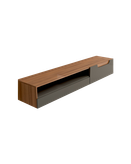 شلف دیواری تلویزیون طوسی قهوه ای ام دی اف مدل W.B002