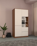 کمد سفید قهوه ای ام دی اف درب مگنتی مدل C.L004