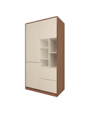 کمد سفید قهوه ای ام دی اف درب مگنتی مدل C.L004