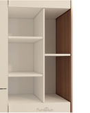 کمد سفید قهوه ای ام دی اف درب مگنتی مدل C.L004