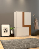 کمد سفید قهوه ای ام دی اف درب مگنتی مدل C.L005