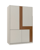 کمد سفید قهوه ای ام دی اف درب مگنتی مدل C.L005