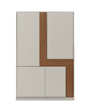 کمد سفید قهوه ای ام دی اف درب مگنتی مدل C.L004