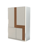 کمد سفید قهوه ای ام دی اف درب مگنتی مدل C.L004