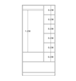 کمد سفید قهوه اکمد سفید قهوه ای ام دی اف با مقاومت بالا مدل C.L007ی ام دی اف با مقاومت بالا مدل C.L007