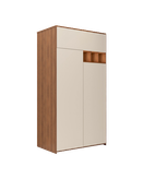 کمد مینیمال سفید قهوه ای با اتصالات الیت ترک مدل C.L008