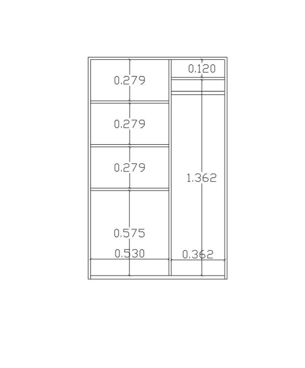 کمد ام دی اف سفید ضد خش مدل C.L009