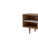 میز تلویزیون سفید قهوه ای ام دی اف ضدخش مدل T.S002