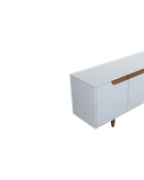 میز تلویزیون سفید قهوه ای قفل مگنتی مدل T.S003