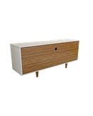 میز تلویزیون سفید قهوه ای قفل مگنتی مدل T.S003