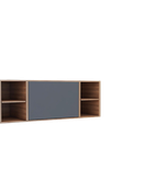 شلف دیواری تلویزیون قهوه ای طوسی درب مگنتی مدل W.B006