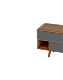 میز تلویزیون طوسی قهوه ای قفل مگنتی مدل T.S005