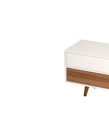 میز تلویزیون سفید قهوه ای ام دی اف مدل T.S006