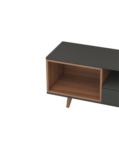 میز تلویزیون طوسی قهوه ای مینیمال ام دی اف مدل T.S007