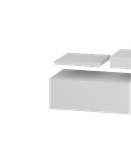 شلف دیواری تلویزیون ام دی اف سفید مینیمال مدل W.B0010