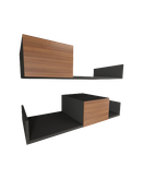 شلف دیواری طوسی قهوه ای مینیمال ام دی اف مدل S.H003