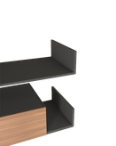 شلف دیواری طوسی قهوه ای مینیمال ام دی اف مدل S.H003