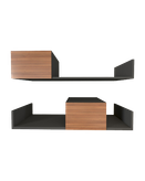 شلف دیواری طوسی قهوه ای مینیمال ام دی اف مدل S.H003