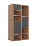 شلف دیواری طوسی قهوه ای ام دی اف با روکش ضدخش مدل S.H004