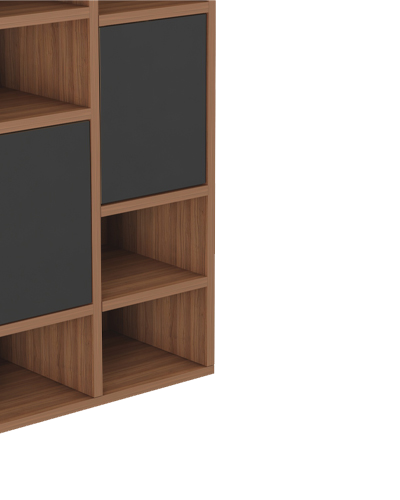 شلف دیواری طوسی قهوه ای ام دی اف با روکش ضدخش مدل S.H004