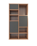 شلف دیواری طوسی قهوه ای ام دی اف با روکش ضدخش مدل S.H004