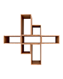 شلف دیواری قهوه ای با روکش ضدخش برجسته مدل S.H007
