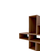 شلف دیواری قهوه ای با روکش ضدخش برجسته مدل S.H007