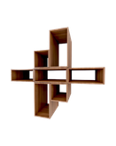 شلف دیواری قهوه ای با روکش ضدخش برجسته مدل S.H007