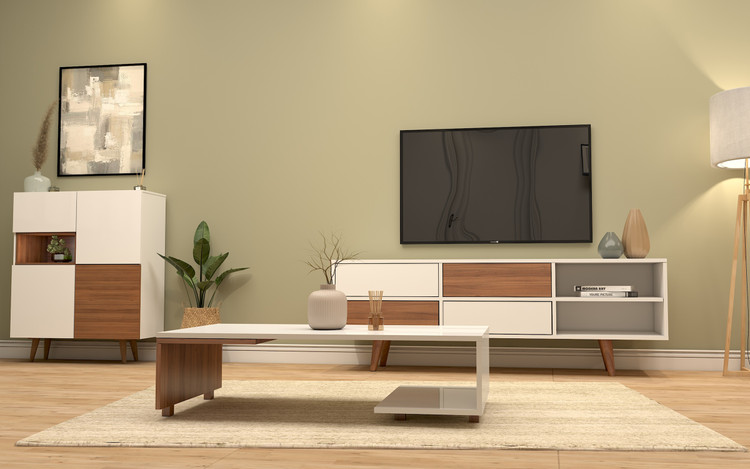 ست میز جلو مبلی، میز تلویزیون و کنسول کمجا Set001 – MDF ضدخش