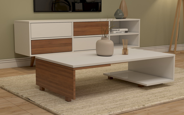 ست میز جلو مبلی، میز تلویزیون و کنسول کمجا Set001 – MDF ضدخش