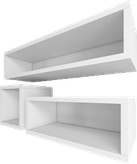 شلف دیواری مینیمال ام دی اف با روکش برجسته S.H0010