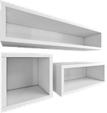 شلف دیواری مینیمال ام دی اف با روکش برجسته S.H0010