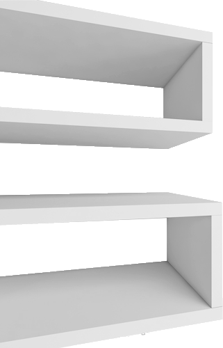 شلف دیواری مینیمال ام دی اف با روکش برجسته S.H0010